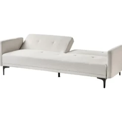 Beliani LUCAN - Slaapbank 3-zits - Lichtbeige - Polyester