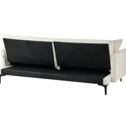 Slaapbanken|Slaapbanken-Beliani LUCAN - Slaapbank 3-zits - Off-white - Polyester