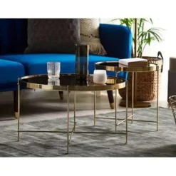 Bijzettafels-Beliani LUCEA - Bijzettafel - Goud - IJzer