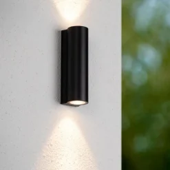 Buitenverlichting|Wandlampen-Lucide AKRA Wandlamp - Zwart