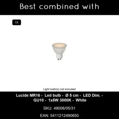 Plafondlampen-Lucide AMIGO Plafondspot - Wit