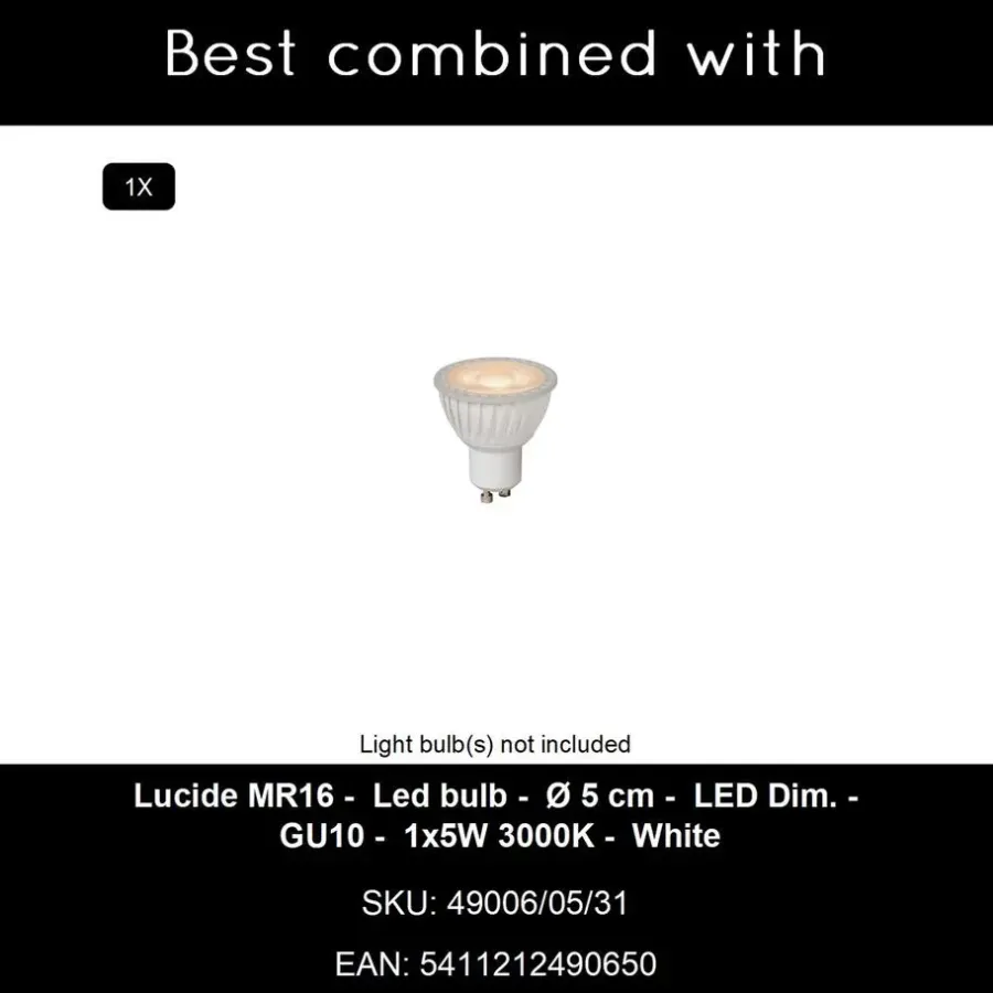 Plafondlampen-Lucide AMIGO Plafondspot - Wit