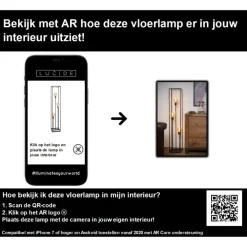Staande Lampen-Lucide ARTHUR Vloerlamp - Zwart