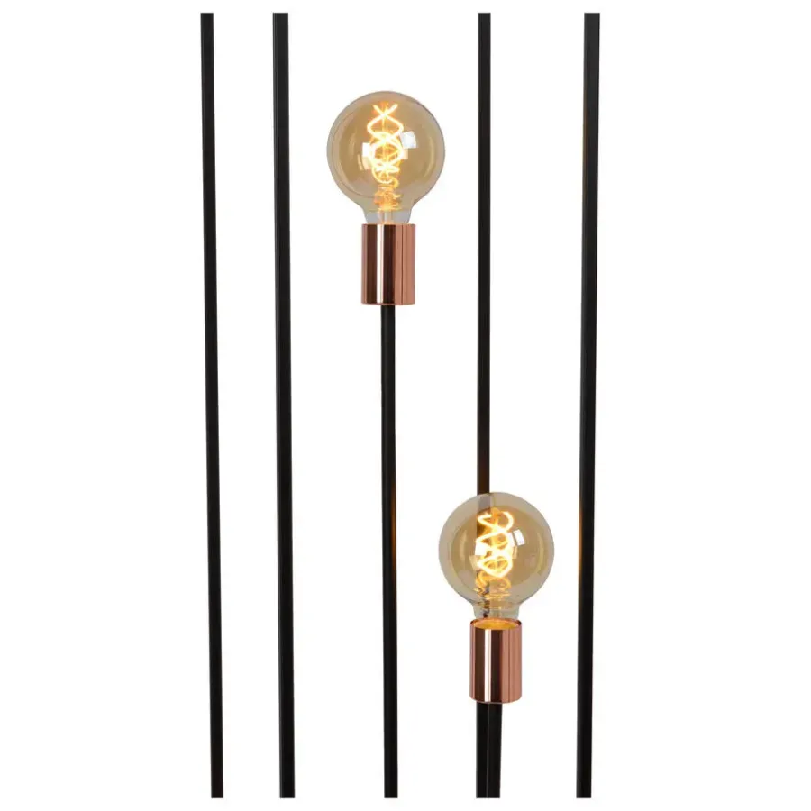 Staande Lampen-Lucide ARTHUR Vloerlamp - Zwart