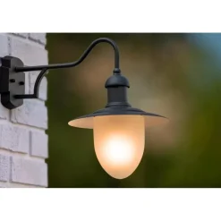 Buitenverlichting|Wandlampen-Lucide ARUBA Wandlamp - Zwart