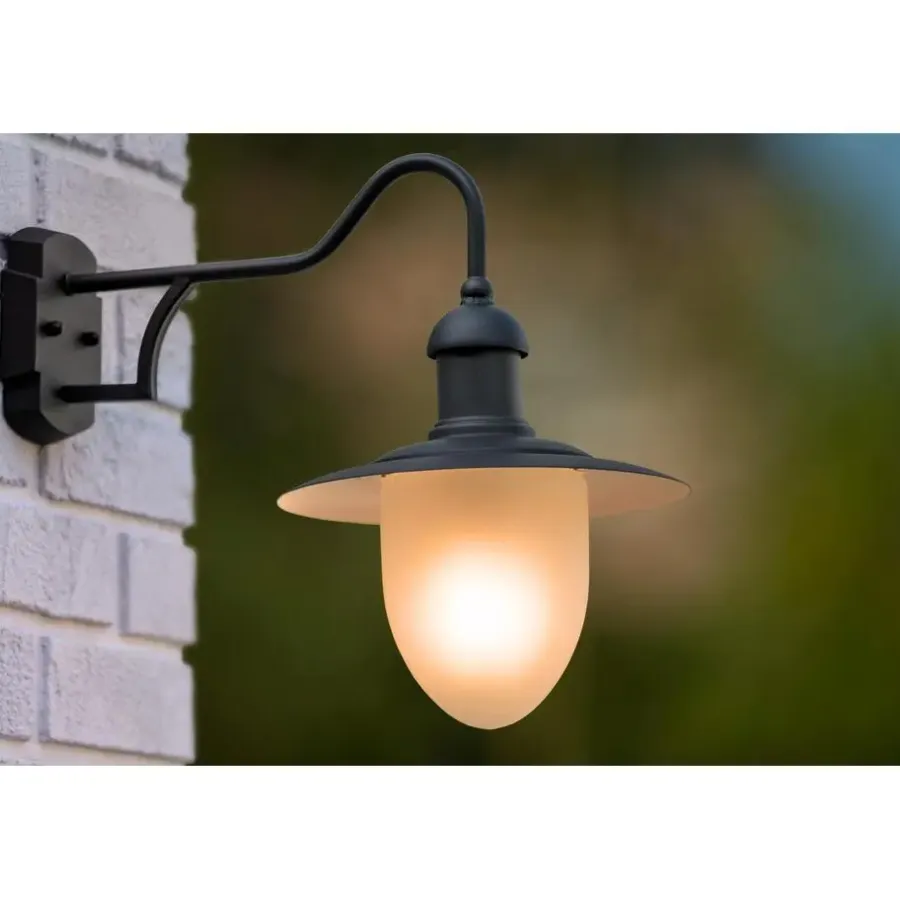 Buitenverlichting|Wandlampen-Lucide ARUBA Wandlamp - Zwart