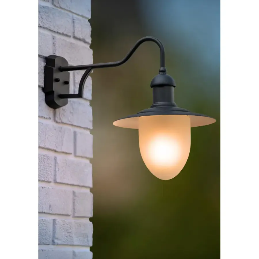 Buitenverlichting|Wandlampen-Lucide ARUBA Wandlamp - Zwart