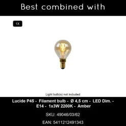 Lucide BENSEN Vloerlamp - Grijs