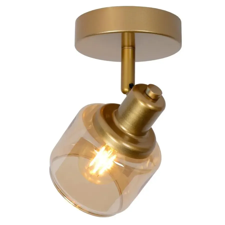 Plafondlampen-Lucide BJORN Plafondspot - Mat Goud / Messing