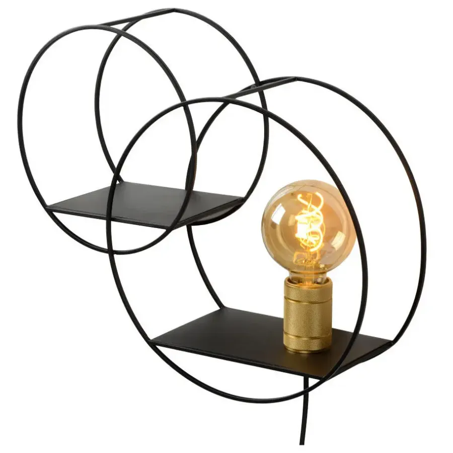 Wandlampen-Lucide CIRCLE Wandlamp - Zwart