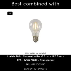 Lucide CLAIRE Wandlamp - Antraciet