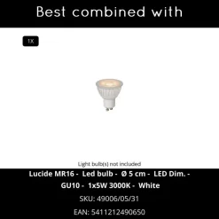 Lucide CLUBS Bedlamp - Wit