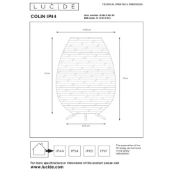 Lucide COLIN IP44 Vloerlamp - Zwart