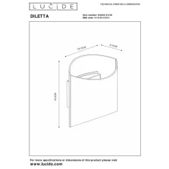 Wandlampen-Lucide DILETTA Wandlamp - Zwart