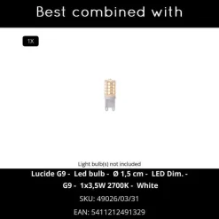 Wandlampen-Lucide DILETTA Wandlamp - Wit