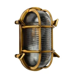 Buitenverlichting|Wandlampen-Lucide DUDLEY Wandlamp - Mat Goud / Messing