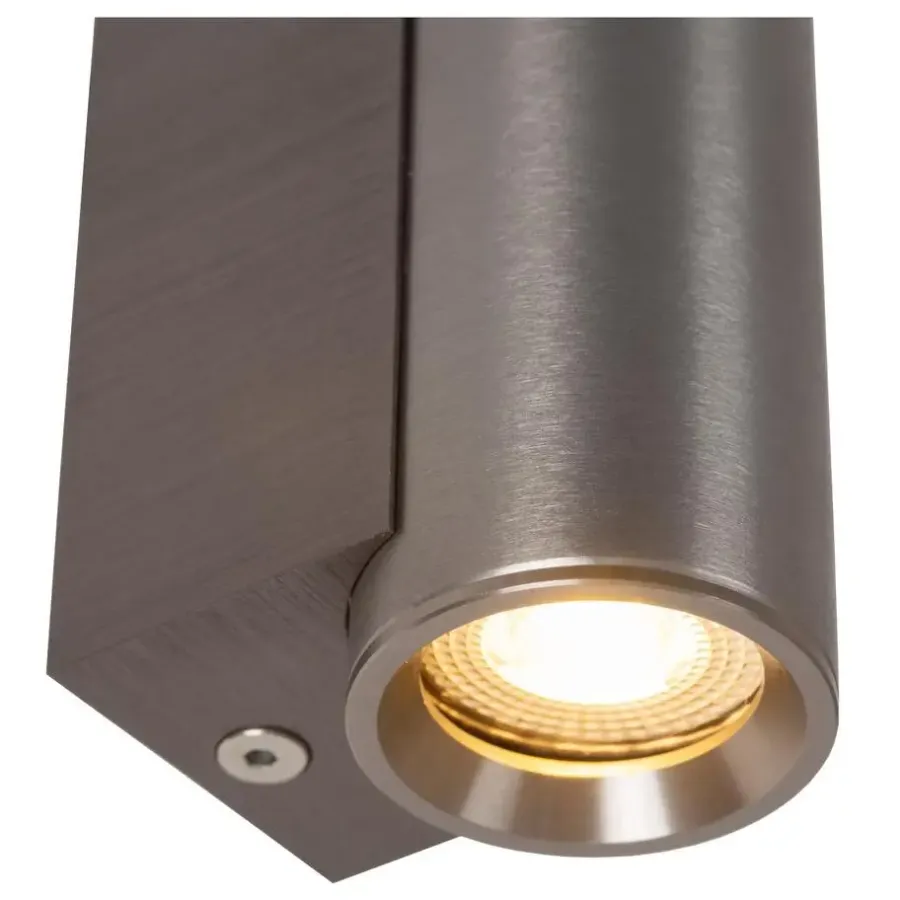 Lucide DUPLA Wandspot - Grijs ijzer