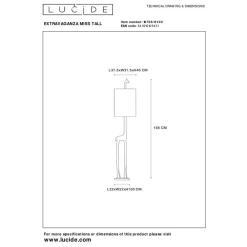 Lucide EXTRAVAGANZA MISS TALL Vloerlamp - Mat Goud / Messing