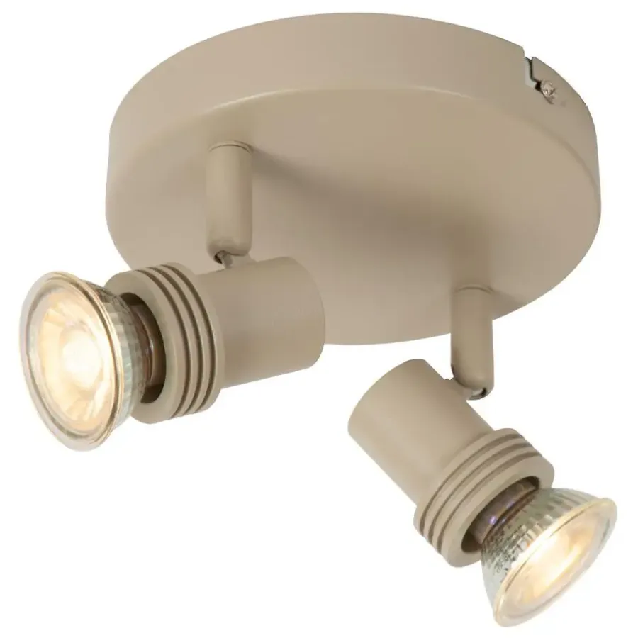 Plafondlampen-Lucide KIANTI Plafondspot - Taupe
