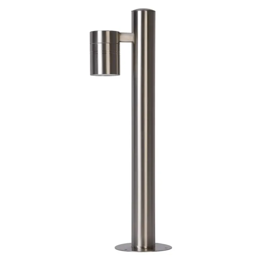 Staande Lampen-Lucide LED sokkellamp buiten ARNE IP44 - mat chroom - Ø6,3 cm