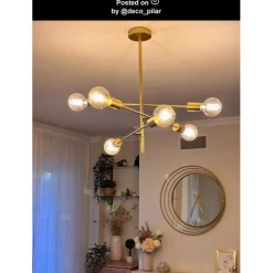 Plafondlampen-Lucide LESTER Plafonnière - Mat Goud / Messing