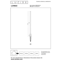 Prikspots-Lucide LORNEX Tuinspot - Zwart