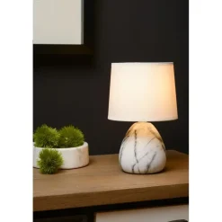 Tafellampen-Lucide MARMO Tafellamp - Wit