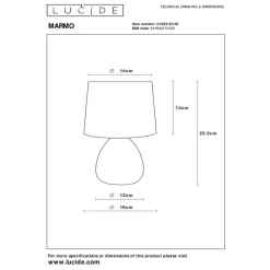 Lucide MARMO Tafellamp - Zwart