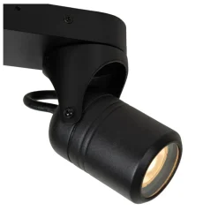 Wandlampen-Lucide NIORT - Plafondspot Buiten - 2xGU10 - IP44 - Zwart