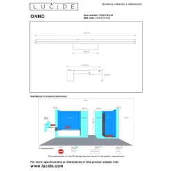 Wandlampen-Lucide ONNO Spiegellamp - Mat chroom