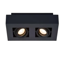 Spots-Lucide plafondspot Xirax 2 lamp - zwart