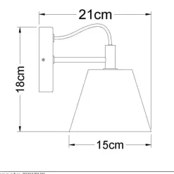 Lucide POSSIO Wandlamp - Grijs
