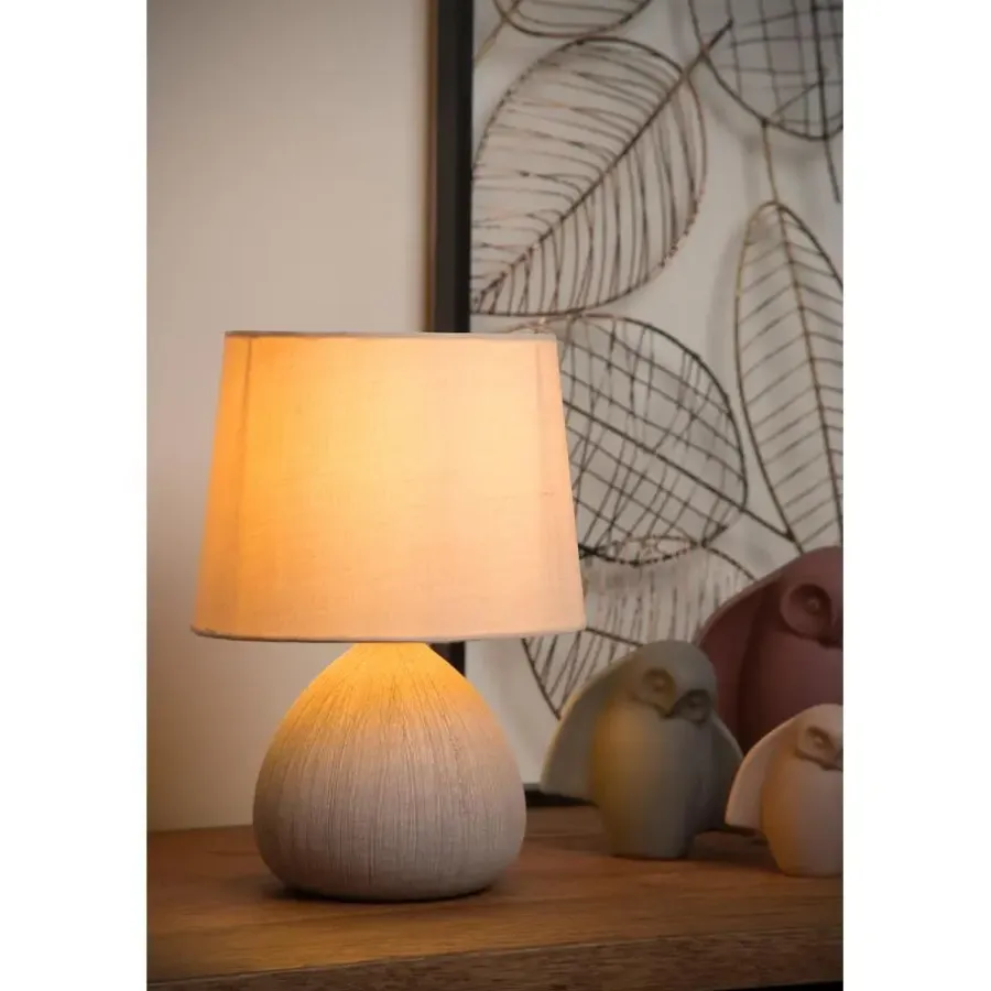 Tafellampen-Lucide RAMZI Tafellamp - Beige