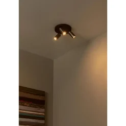 Plafondlampen-Lucide RITMO Plafondspot - Koffie