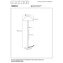 Staande Lampen-Lucide SIEMON Vloerlamp - Groen