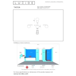 Lucide TASSA Wandlamp - Zwart
