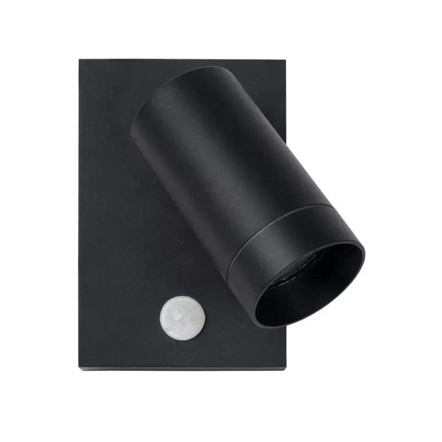 Buitenlampen Met Sensor|Wandlampen-Lucide TAYLOR Wandspot - Zwart