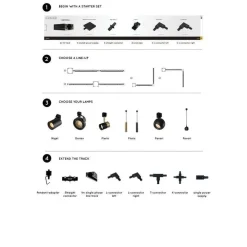 Spots-Lucide TRACK Railverlichting - Zwart