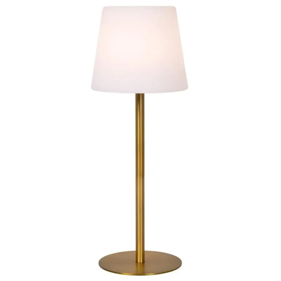 Tafellampen-Lucide TYON Tafellamp - Mat Goud / Messing