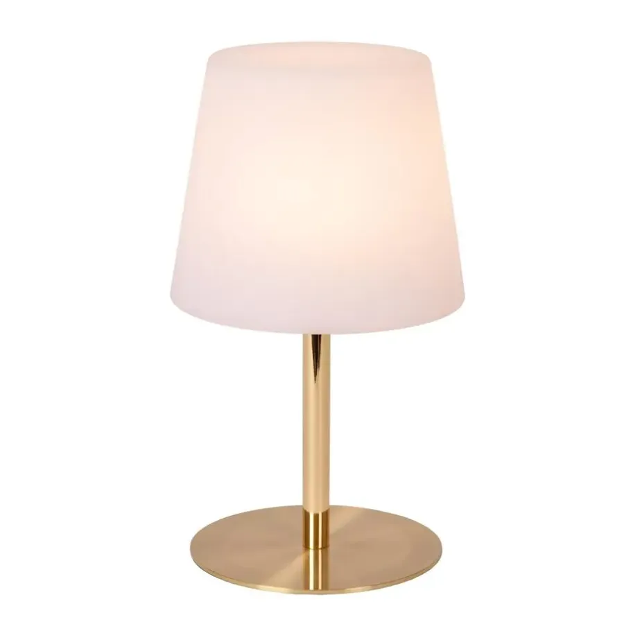 Tafellampen-Lucide TYON Tafellamp - Mat Goud / Messing