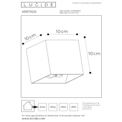 Wandlampen-Lucide VERTIGO Wandlamp - Wit