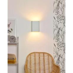 Wandlampen-Lucide wandlamp Ovalis - wit