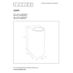 Lucide ZARO Wandspot - Wit