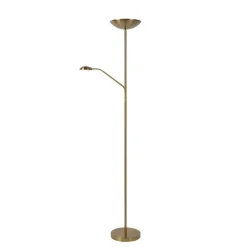 Staande Lampen-Lucide ZENITH Leeslamp - Mat Goud / Messing