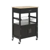 Trolleys-Beliani LUGO - Keukentrolley - Zwart - MDF