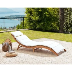 Beliani LUINO - Ligstoel - Wit - Hout