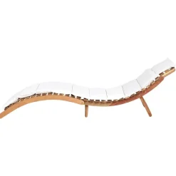 Beliani LUINO - Ligstoel - Wit - Hout