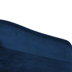 Loveseats-Beliani LUIRO - Chaise longue - Blauw - Linkerzijde - Fluweel