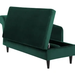 Loveseats-Beliani LUIRO - Chaise longue - Groen - Linkerzijde - Fluweel