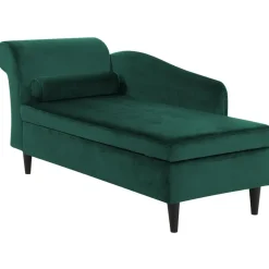Loveseats-Beliani LUIRO - Chaise longue - Groen - Linkerzijde - Fluweel